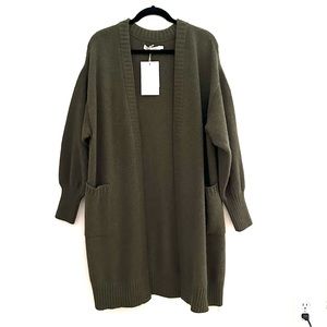 Christy Dawn Baby Alpaca Cardigan Olive Green Size Small